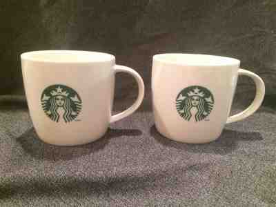 Lot Set Pair Of Starbucks Ceramic 12 ounce Coff Mugs Cups 2013 - Sold on eBay Jun, 22nd 2019 for $22.00