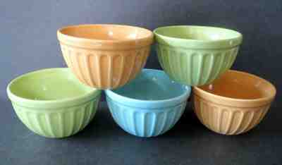 Starbucks Set of 5 Ribbed Ice Cream Bowls Pastel Colors Rims 2007 Retro - Sold on eBay Jun, 21st 2019 for $35.00