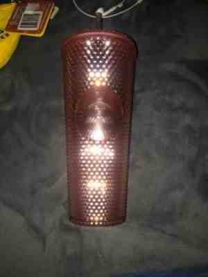 Starbucks 2019 Rose Gold Pink Radiant Iridescent Sparkling Jeweled 24oz Tumbler - Sold on eBay Jun, 21st 2019 for $24.00