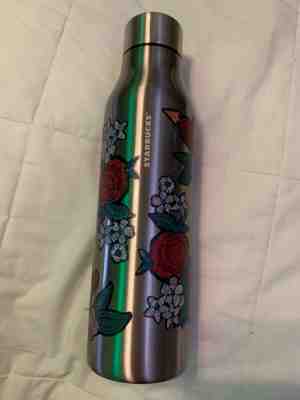 NEW Summer 2019 FLOWER Starbucks Magnetic lid Stainless Steel Water Bottle 13oz - Sold on eBay Jun, 21st 2019 for $20.00