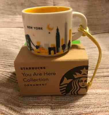 NEW WITH BOX Starbucks New York You Are Here ORNAMENT Mini Mug Cup 2 Oz - Sold on eBay Jun, 21st 2019 for $23.99