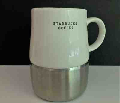 Starbucks Coffee Mug Metal Bottom Ceramic Top Weighted 2004 14 oz Non Skid - Sold on eBay Jun, 21st 2019 for $23.00