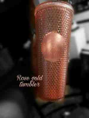 Starbucks 2019 Pink Rose Gold iridescent 24 oz Limited Edition Tumbler holograph - Sold on eBay Jun, 21st 2019 for $30.00