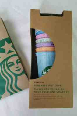 RARE 2019 Starbucks Reusable Hot Cups 6 Pack Lids Starbucks NOT Color Changing - Sold on eBay Jun, 21st 2019 for $18.20