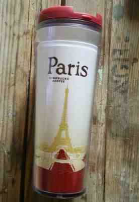 Starbucks PARIS Plastic Travel Tumbler Coffee Mug Cup 12oz Global Icon  - Sold on eBay Jun, 21st 2019 for $22.00