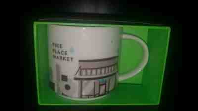 NEW STARBUCKS mug Pikes Place Market Seattle WA You Are Here YAH 14oz Cup W/SKU - Sold on eBay Jun, 20th 2019 for $20.00