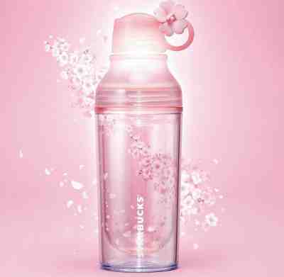 STARBUCKS Cherry Blossom Tumbler/Cold Cup/Bottle Illuminated with Led Light 16oz - Sold on eBay Jun, 20th 2019 for $55.62