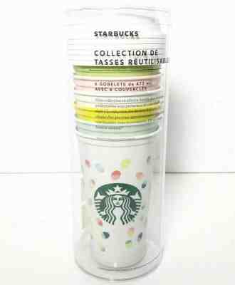 Starbucks Reusable Spring Hot Cups with Lids Easter Travel Pastel Set of 6 - Sold on eBay Jun, 20th 2019 for $20.99