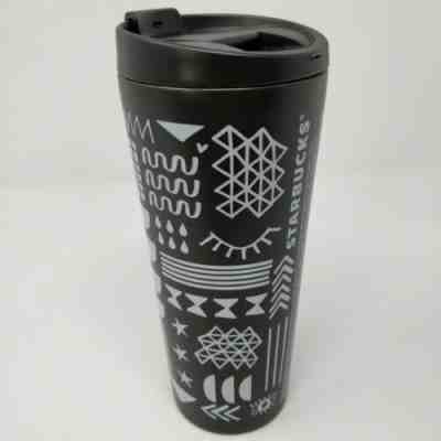 Starbucks 2017 Black & White Stainless Steel Travel Tumbler 16 Oz. - Sold on eBay Jun, 20th 2019 for $27.00