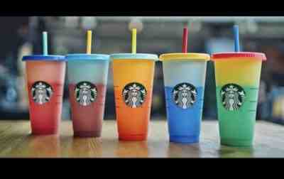 SOLD OUT Starbucks Color Changing Cold Reusable Cups. 5 Sets With Lids & straws - Sold on eBay Jun, 20th 2019 for $69.99