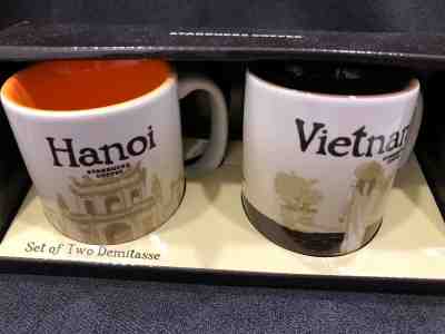 2 Demitasse Starbucks City Mugs 3 oz Mini Icon VIETNAM & HANOI Discontinued - Sold on eBay Jun, 27th 2019 for $19.97