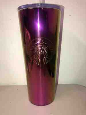 2019 STARBUCKS COLD CUP IRIDESCENT PINK PURPLE STAINLESS STEEL TUMBLER 24 fl oz - Sold on eBay Jun, 27th 2019 for $25.99