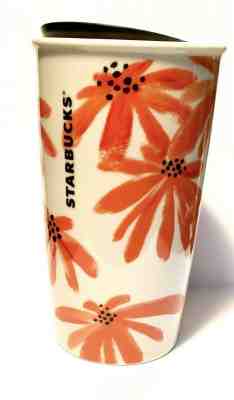 Starbucks 2019 Salmon Orange Daisy Flowers Traveler Tumbler 12 oz! Brand New! - Sold on eBay Jun, 27th 2019 for $19.99
