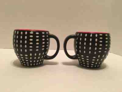 Starbucks Coffee Cup Bone China Mug 2008 Black & White Oval Dots 12oz Lot of 2 - Sold on eBay Jun, 27th 2019 for $25.00