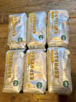 Lot of 6 (1 lb.) Starbucks Whole Bean Bags - BLONDE ESPRESSO - Sold on eBay Jun, 27th 2019 for $62.00
