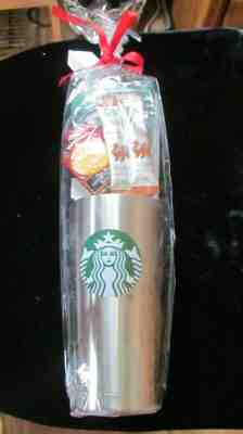 Starbucks Valentines stainless steel Tumbler Gift Set w Hot Cocoa mix Walkers  - Sold on eBay Jun, 27th 2019 for $15.99
