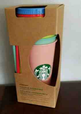 New Starbucks Colour Changing Cold Cups Tumblers 5 Pack Venti 24oz Reusable HTF - Sold on eBay Jun, 27th 2019 for $84.99