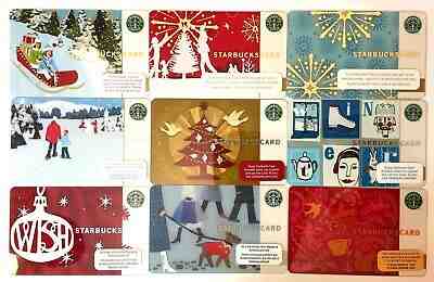 Lot of 9 Starbucks Christmas Card 2006-2009 Canada & US Version New - Sold on eBay Jun, 27th 2019 for $15.99