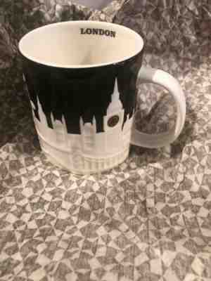 Starbucks London Relief Mug Black Big Ben Tower Bridge St Paul Cathedral England - Sold on eBay Jun, 27th 2019 for $37.00