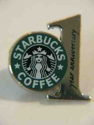 STARBUCKS COFFEE EMPLOYEE FIRST ANNIVERSARY LOGO HAT PIN - Sold on eBay Jun, 26th 2019 for $15.95