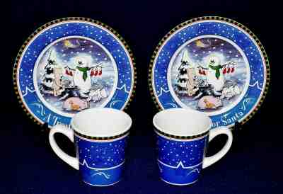Starbucks 2000 Set Of 2 Cookies & Milk A Treat For Santa Plate & Mug  - Sold on eBay Jun, 26th 2019 for $29.99