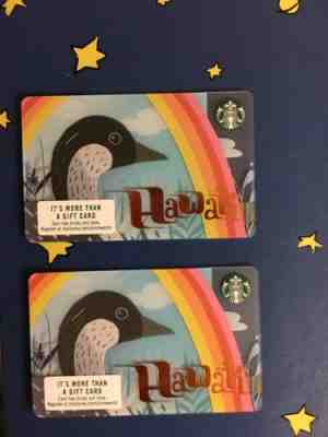 NEWEST! (2) PC 2019 HAWAII STARBUCKS NENE GOOSE MINT NEW CARDS SET~FREE USA SHIP - Sold on eBay Jun, 26th 2019 for $19.00