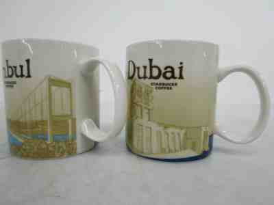 2x Starbucks Mug Global Icon Series Dubai Istanbul 16oz - Sold on eBay Jun, 26th 2019 for $26.25