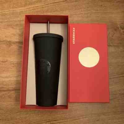 STARBUCKS MATTE BLACK VENTI ACRYLIC COLD CUP 24oz RARE!!! 2014 - Sold on eBay Jun, 26th 2019 for $60.00