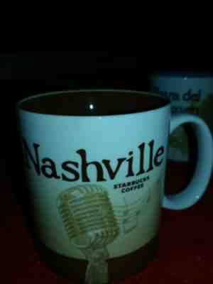 Starbucks Nashville Global Icon Series 16oz Mug 2012 Microphone  - Sold on eBay Jun, 26th 2019 for $19.90