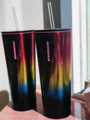 Starbucks Stainless Steel Pride Rainbow Cold Cup Tumbler Venti 24oz Summer 2019 - Sold on eBay Jun, 26th 2019 for $30.00