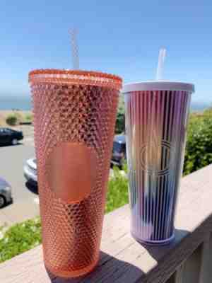 Starbucks 2019 Pride Tumbler & Rose Gold Radiant Iridescent Jeweled & Straws 3pk - Sold on eBay Jun, 26th 2019 for $49.99