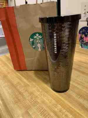 Starbucks 2018 Black Holiday Sequin Glitter Tumbler Cup 24 Oz - Sold on eBay Jun, 26th 2019 for $17.99