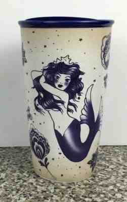 Starbucks Coffee 2016 Tattoo Art Siren Mermaid Blue Traveler Tumbler 12 oz  - Sold on eBay Jun, 26th 2019 for $54.95