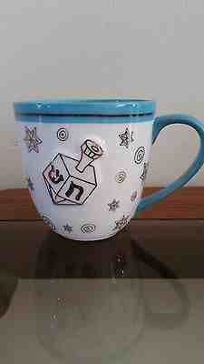 2007 Starbucks 16 oz coffee mug Hanukkah dreidel design blue aqua gold - Sold on eBay Jun, 25th 2019 for $19.99