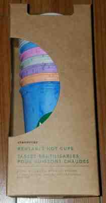 Starbucks Reusable Hot Cups Pack of 6 w/Lids Marble Summer 2019 New in Box - Sold on eBay Jun, 25th 2019 for $19.99