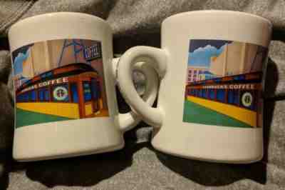 2 2001 Starbucks Barista Coffee Cups Mugs Diner Train Subway Car Cable Car   - Sold on eBay Jun, 25th 2019 for $20.00