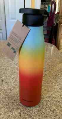 NEW Summer 2019 RAINBOW Starbucks Magnetic lid Stainless Steel Water Bottle 20oz - Sold on eBay Jun, 25th 2019 for $24.99