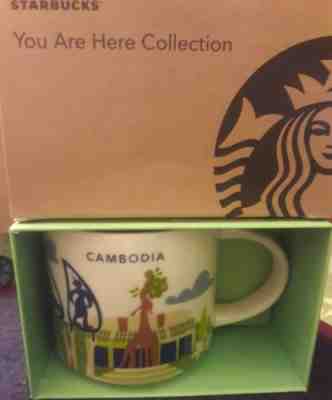 NIB WITH SKU STARBUCKS CAMBODIA  You Are Here (YAH)  14 Oz Mug. Rare