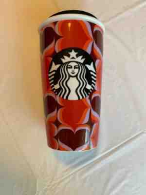 2019 New Starbucks Heart Ceramic Travel Mug Tumbler Cup 12 Oz. for Coffee Drink  - Sold on eBay Jun, 25th 2019 for $15.49
