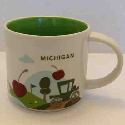 Starbucks You Are Here Michigan Coffee Mug 2016 14oz Ceramic with FREE SHIPPING! - Sold on eBay Jun, 25th 2019 for $21.77