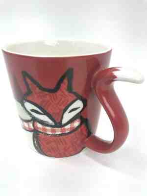 Starbucks Coffee 2016 Red Fox Tail Mug Cup 12oz Holiday Christmas Scarf Winter - Sold on eBay Jun, 25th 2019 for $18.77