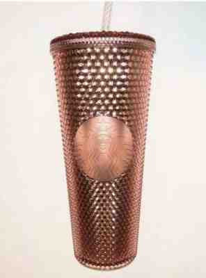 Starbucks Rose Gold Venti Tumbler 2019 Radiant Iridescent Jeweled 24oz Cold Cup - Sold on eBay Jun, 25th 2019 for $26.00