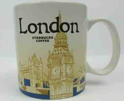 2013 London England City Collector Starbucks Coffee Mug Big Ben Skyline 16oz - Sold on eBay Jun, 25th 2019 for $22.99