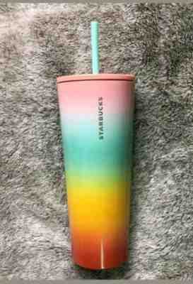 Starbucks Cup Rainbow Stainless Steel Tumbler Summer 2019 Venti 24 Oz NEW - Sold on eBay Jun, 25th 2019 for $37.99
