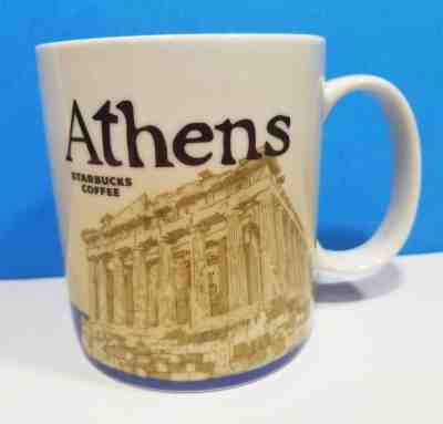 STARBUCKS Vtg ATHENS MUG Greece GLOBAL ICON BIG 16 OZ USA SELLER Coffee SKU TAG