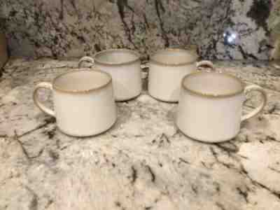 4 SET 2013 Starbucks Tapered Pottery Coffee Mugs Tea Cups 10 Oz Beige Light Tan - Sold on eBay Jun, 25th 2019 for $39.95
