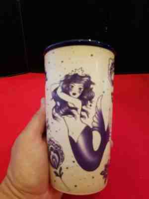 Starbucks 2016 Tattoo Art Siren Mermaid Blue Traveler Tumbler 12 oz with Lid - Sold on eBay Jun, 24th 2019 for $39.99