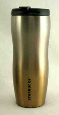 Starbucks Stainless Tumbler 12 oz 2008 Gold and Silver Fading Color - Sold on eBay Jun, 23rd 2019 for $16.00