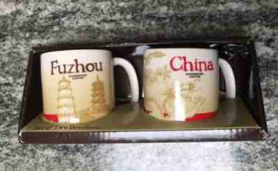 2 Starbucks Demitasse Cups China & Fuzhou 3 oz You Are Here Destination Mug Rare - Sold on eBay Jun, 23rd 2019 for $15.99