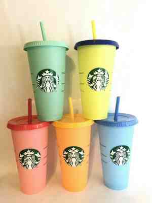 Starbucks Color Changing 24 oz Cold Cups - FULL 5 PACK - Summer 2019 - IN HAND!! - Sold on eBay Jun, 23rd 2019 for $80.00
